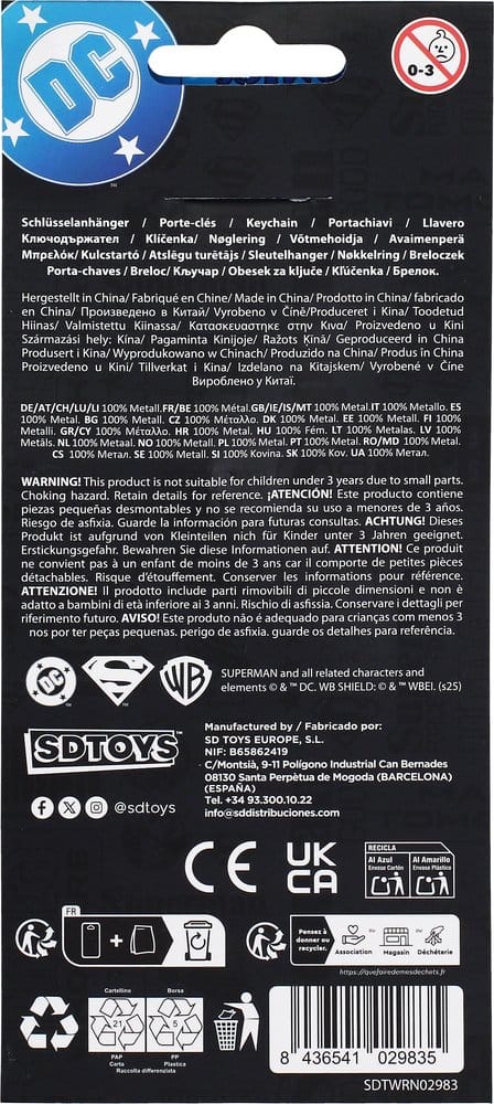 Superman porte-clés métal Logo