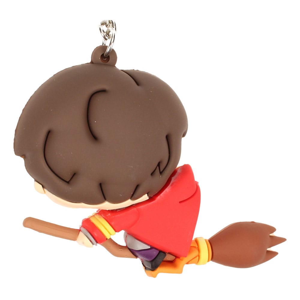Harry Potter porte-clés caoutchouc Harry Potter & Broomstick 7 cm