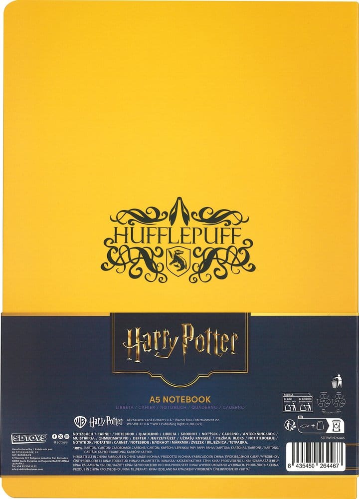 Harry Potter carnet couverture souple Poufsouffle 21 cm