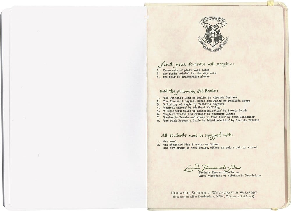 Harry Potter carnet à couverture rigide Lettre de Poudlard 21 cm