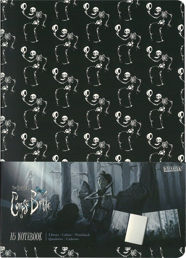 Corpse Bride carnet couverture souple Squelette ver. A 21 cm