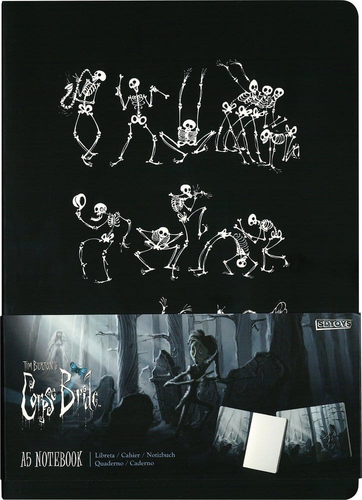 Corpse Bride carnet couverture souple Squelette ver. B 21 cm