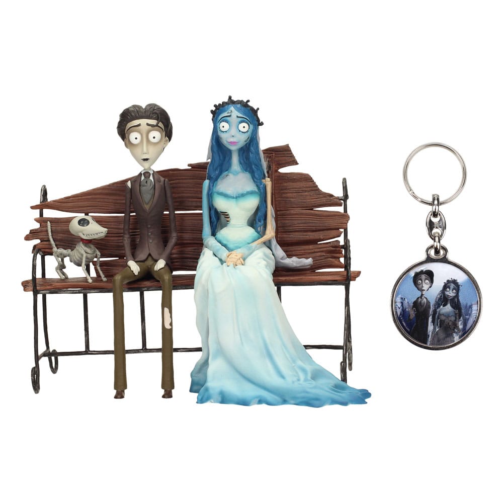 Les Noces funèbres pack figurine avec porte-clés Victor & Emily