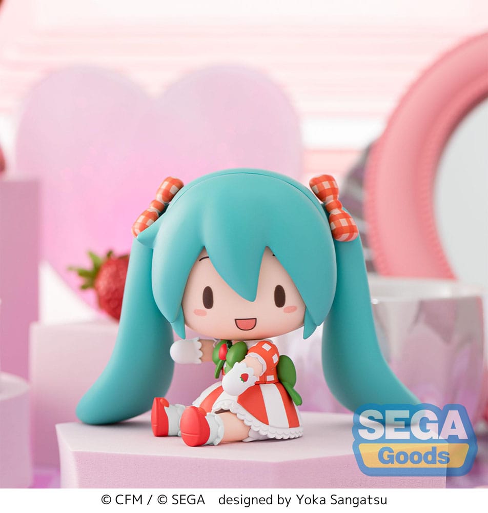 Character Vocal Series 01: Hatsune Miku figurine Fuwa Petit Chibi Hatsune Miku x Love and Berry Dress Up and Dance! Lovely Strawberry 8 cm