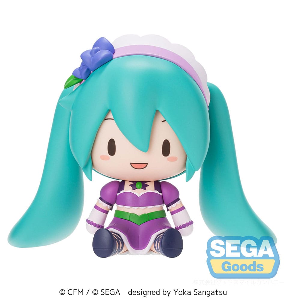 Character Vocal Series 01: Hatsune Miku figurine Fuwa Petit Chibi Hatsune Miku x Love and Berry Dress Up and Dance! Sparkly Purple 8 cm