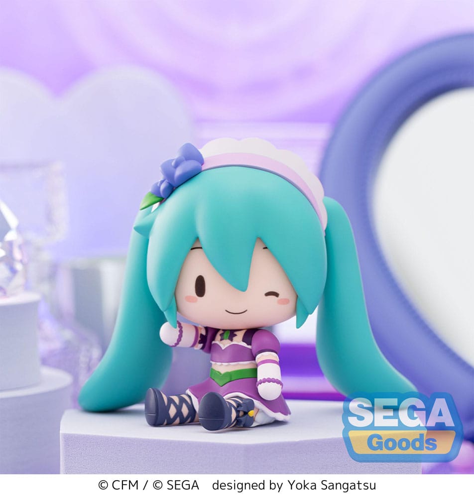 Character Vocal Series 01: Hatsune Miku figurine Fuwa Petit Chibi Hatsune Miku x Love and Berry Dress Up and Dance! Sparkly Purple 8 cm
