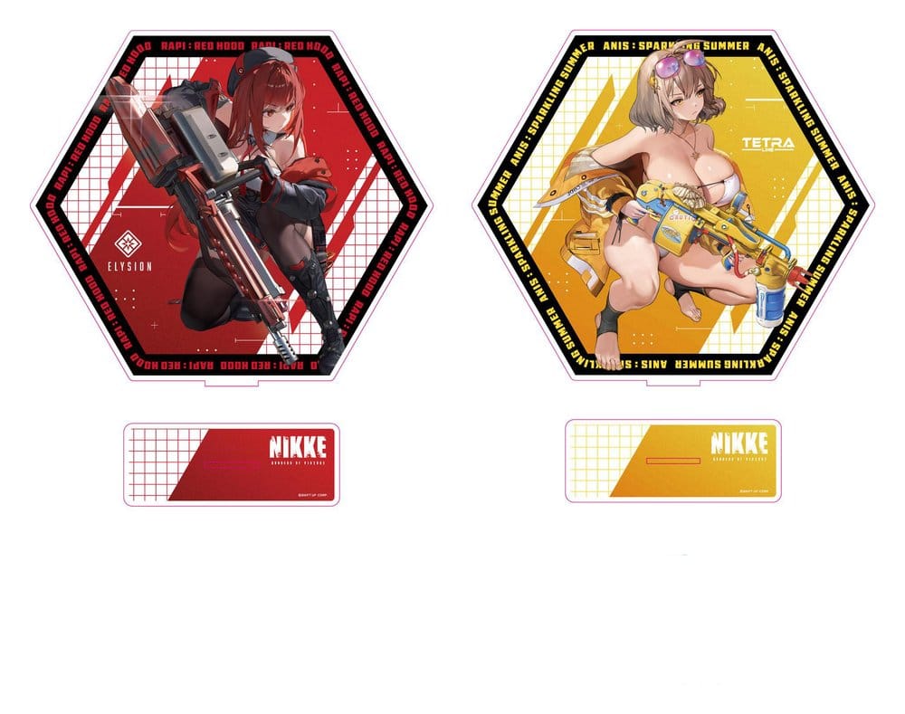 Goddess of Victory: Nikke Socle en acrylique PtZ Double-Sided Rapi: Red Hood/ Anis: Sparkling Summer 25 cm