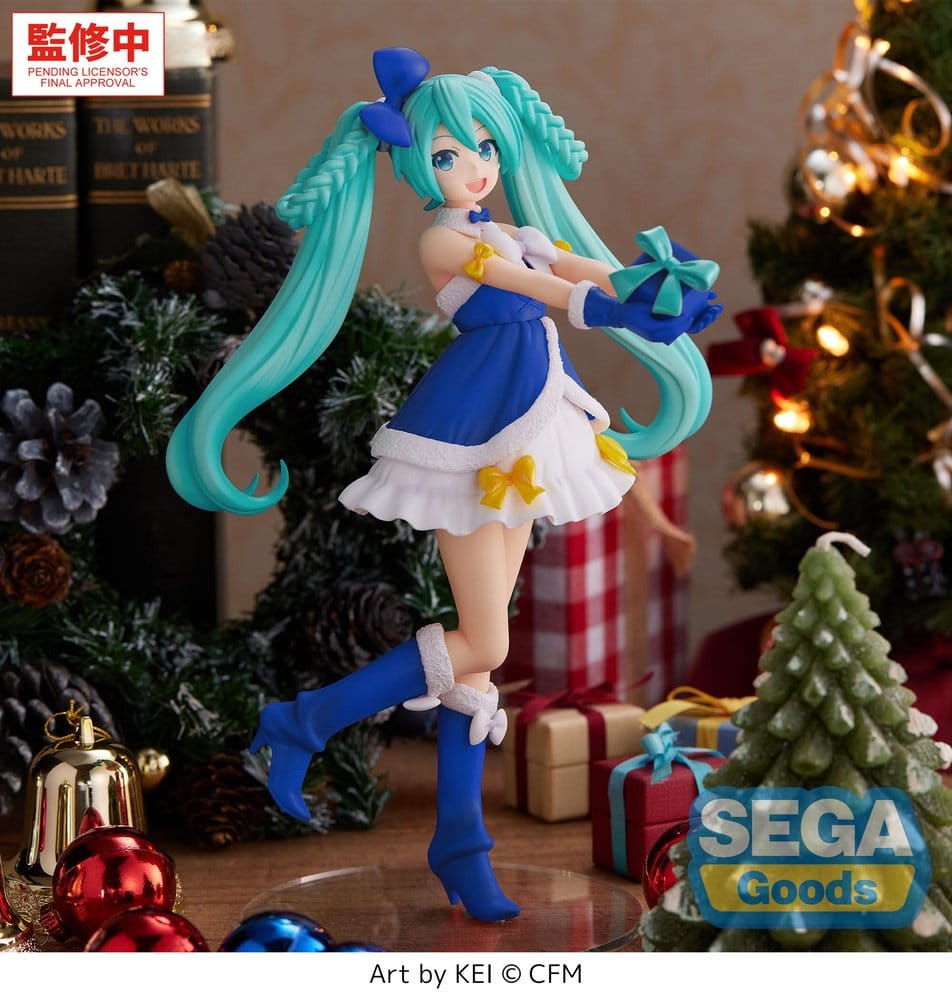 Character Vocal Series 01: Hatsune Miku figurine PVC High Premium Hatsune Miku Sapphire Christmas Ver. 21 cm