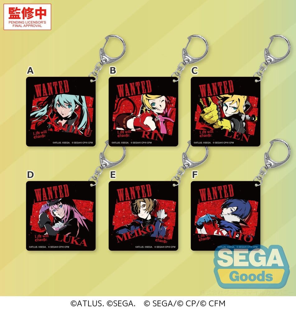 Hatsune Miku: Colorful Stage! x Persona 5 Royal Porte-clés Acrylique Blind Box Assortiment (6)