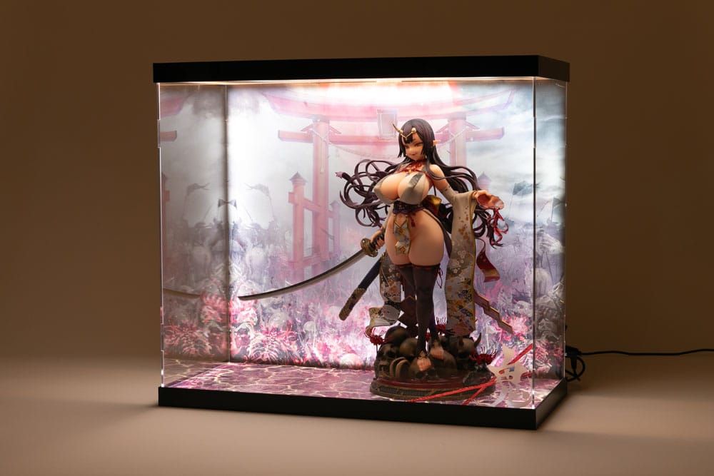SHINSAI présentoir vitrine acrylique avec éclairage Inbina Rasethuhime Saki 39 cm