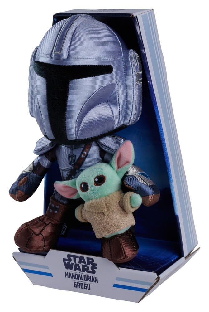 Star Wars Mandalorian peluche Mandalorian & Mini Grogu 25 cm