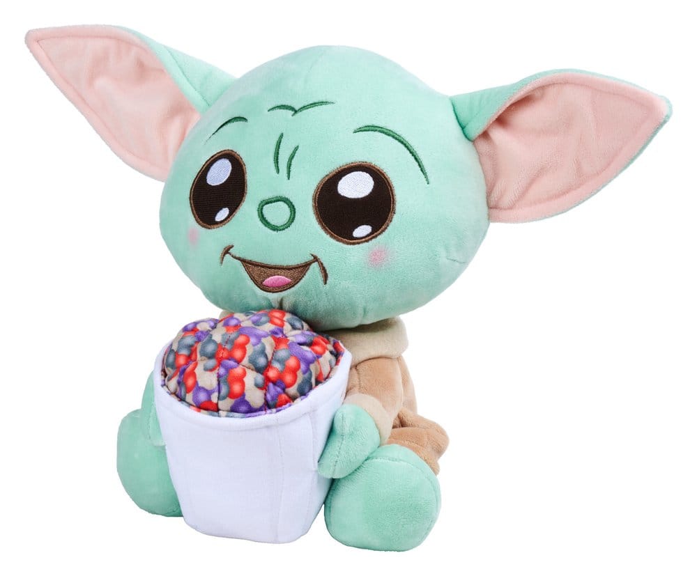 Star Wars Mandalorian peluche Grogu avec Popcorn 25 cm