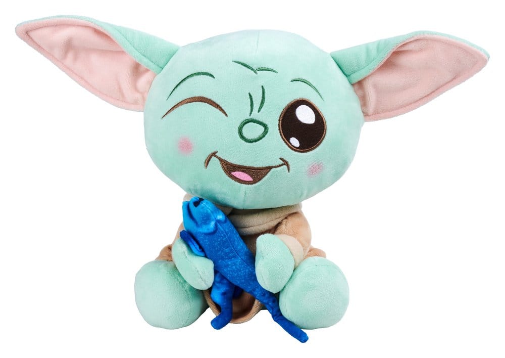 Star Wars Mandalorian peluche Grogu avec Lézard 25 cm
