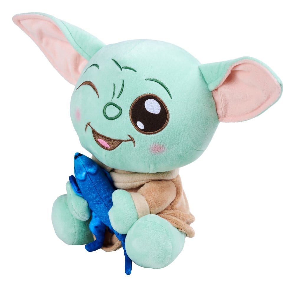 Star Wars Mandalorian peluche Grogu avec Lézard 25 cm