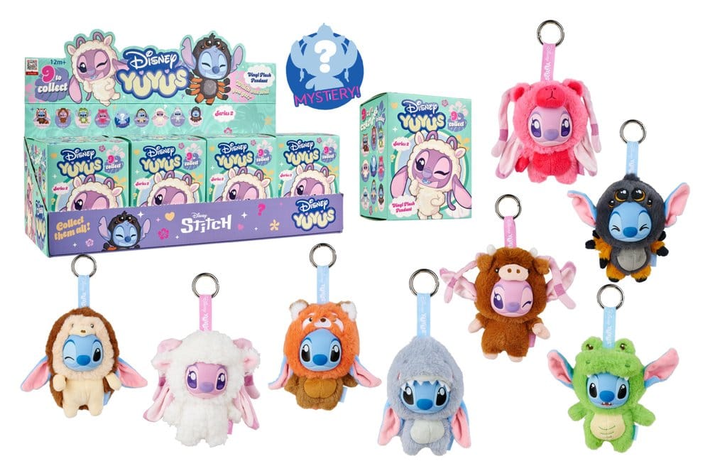 Disney YuYus Porte-clés en peluche Wave 2 Stitch & Angel 13 cm Blindbox Display (8)