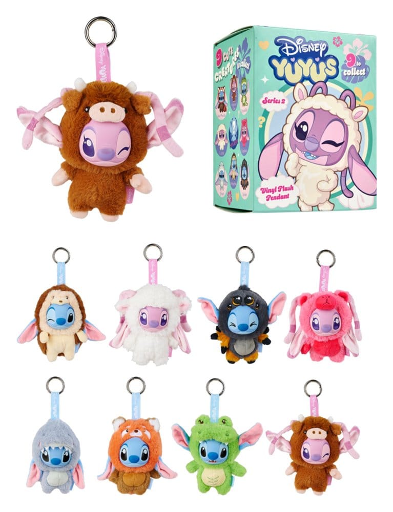 Disney YuYus Porte-clés en peluche Wave 2 Stitch & Angel 13 cm Blindbox Display (8)