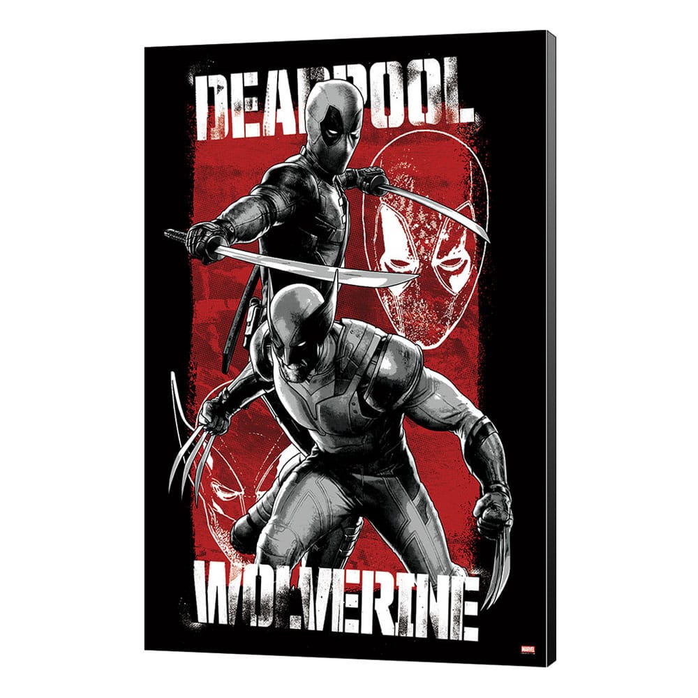 Marvel tableau en bois Deadpool & Wolverine 03 Maximum Effort 35 x 50 cm