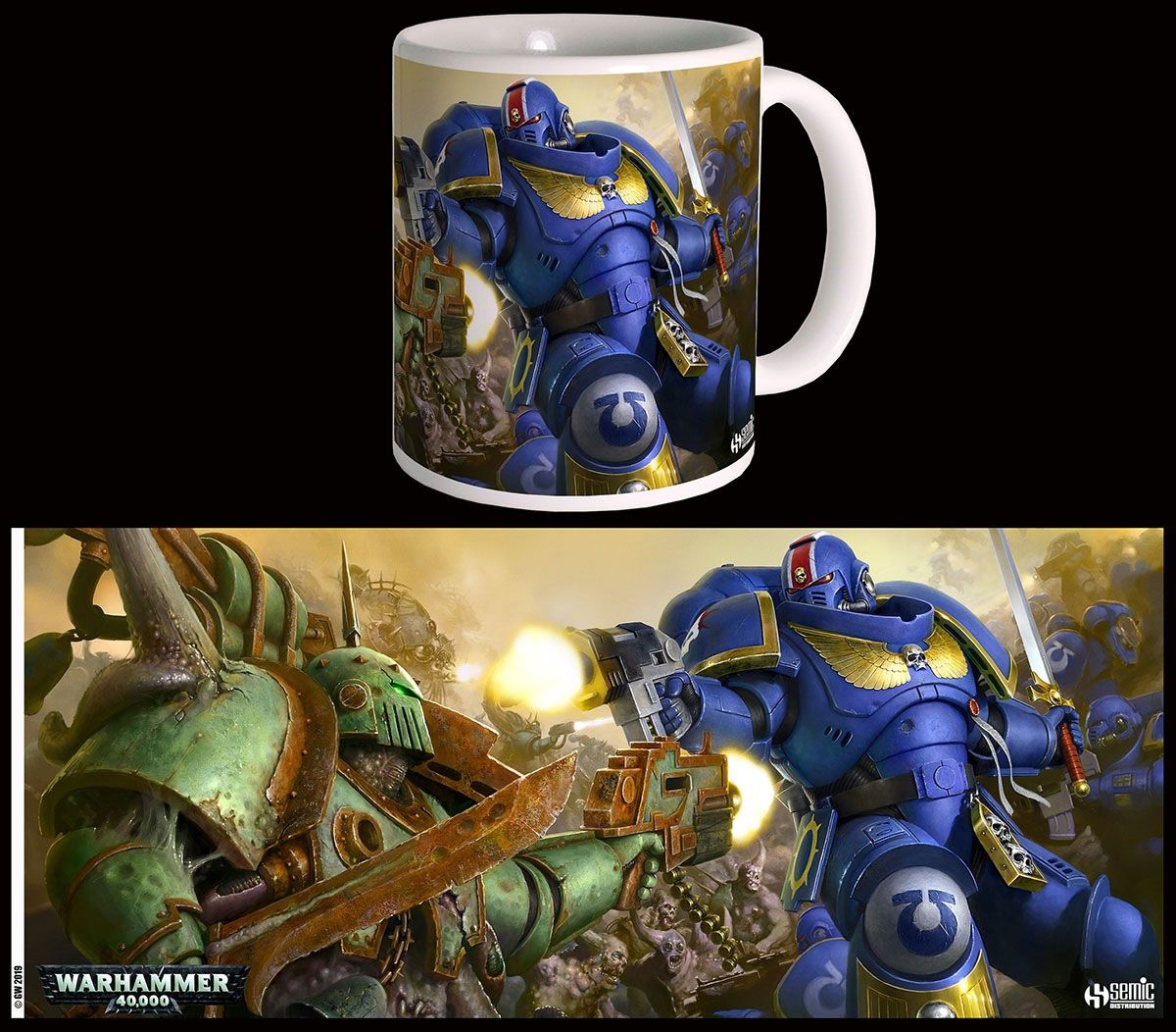 Warhammer 40K mug Ultramarines VS Nurgle