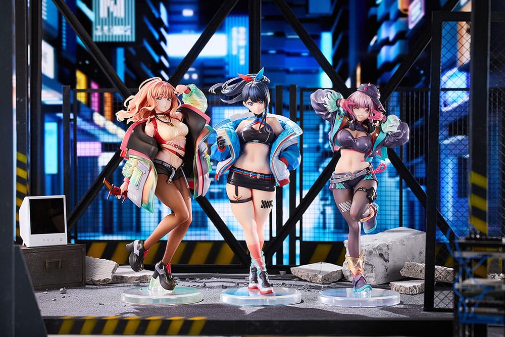 Gridman Universe pack 3 statuetten PVC 1/7 Rikka Takarada, Akane Shinjo, Yume Minami: Dreamy Divas Ver.