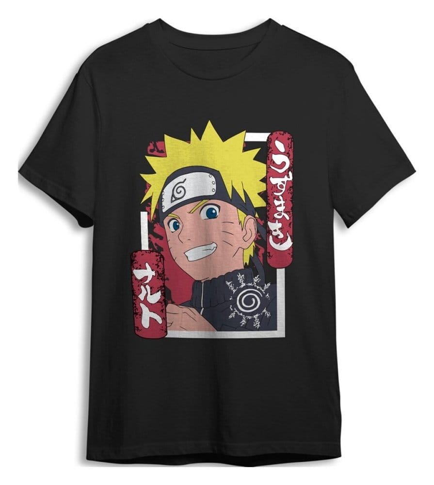 Naruto Shippuden T-Shirt Smile Black (XL)