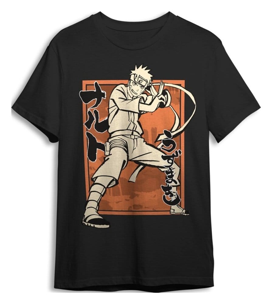Naruto Shippuden T-Shirt Pose Black (XXL)
