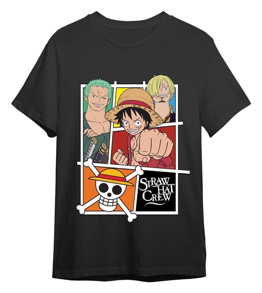 One Piece T-Shirt Straw Hat Crew Gris (M)