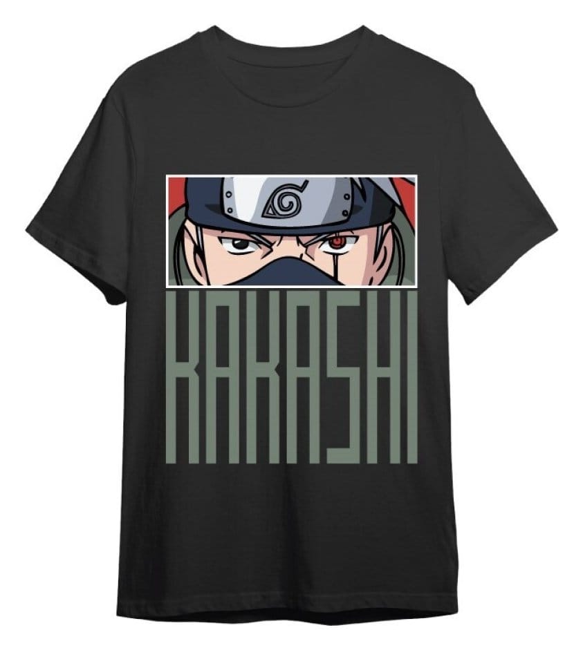 Naruto T-Shirt Kakashi Eyes Black (S)