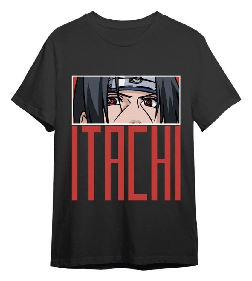 Naruto Shippuden T-Shirt Itachi Eyes Black (S)