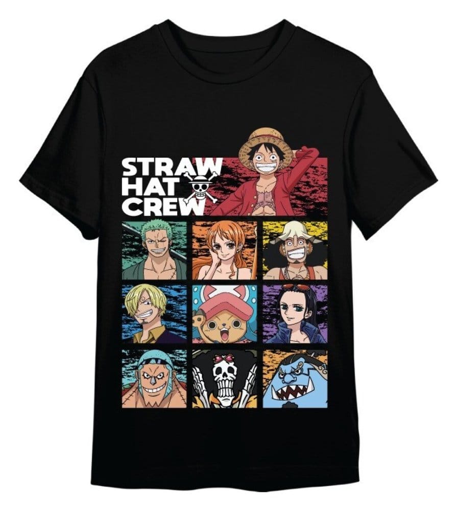 One Piece T-Shirt Straw Hat Crew Noir (S)