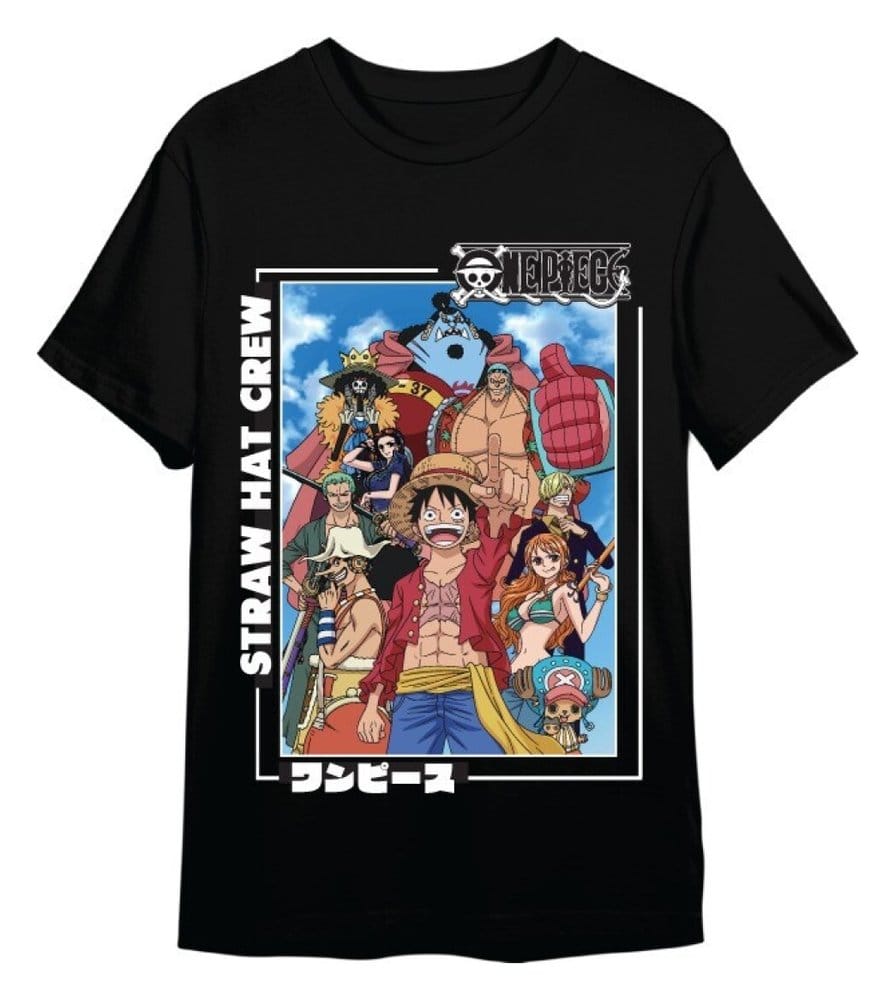 One Piece T-Shirt Straw Hat Crew Noir (XXL)