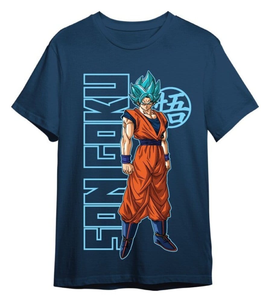 Dragon Ball Super T-Shirt Goku Super Saiyan Blue Bleu Denim (L)