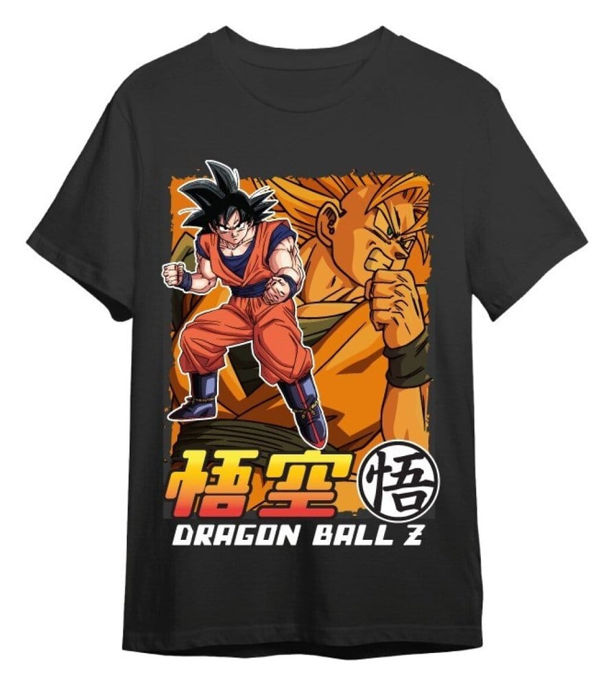 Dragon Ball Z T-Shirt Goku & Super Saiyan Noir (M)