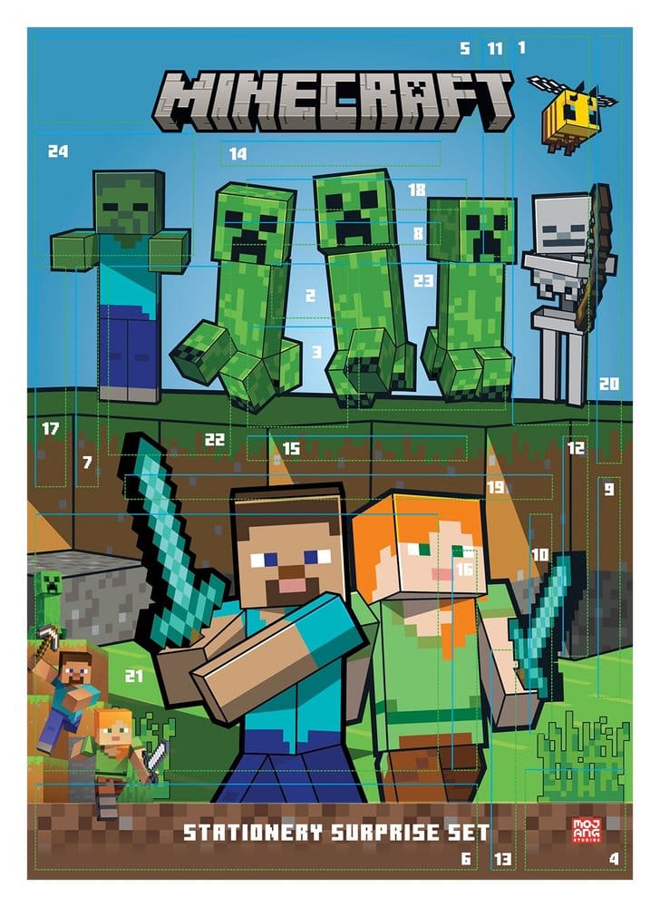 Minecraft (2027) Calendrier de l'Avent Présentoir (12)