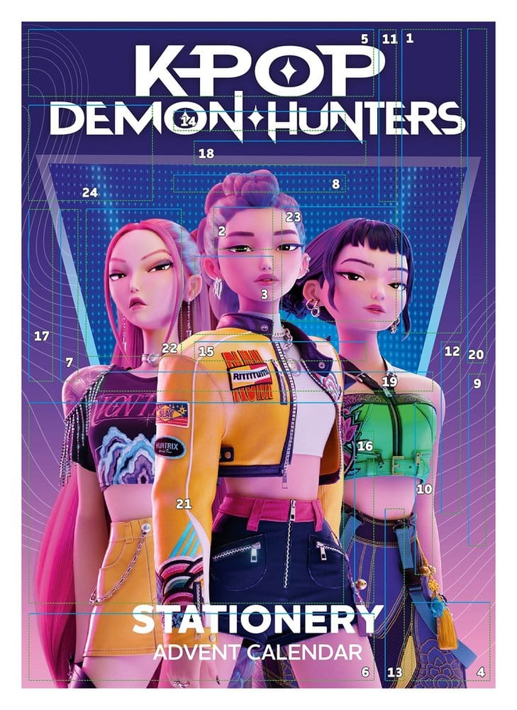 KPop Demon Hunters (2027) Calendrier de l'Avent Présentoir (12)