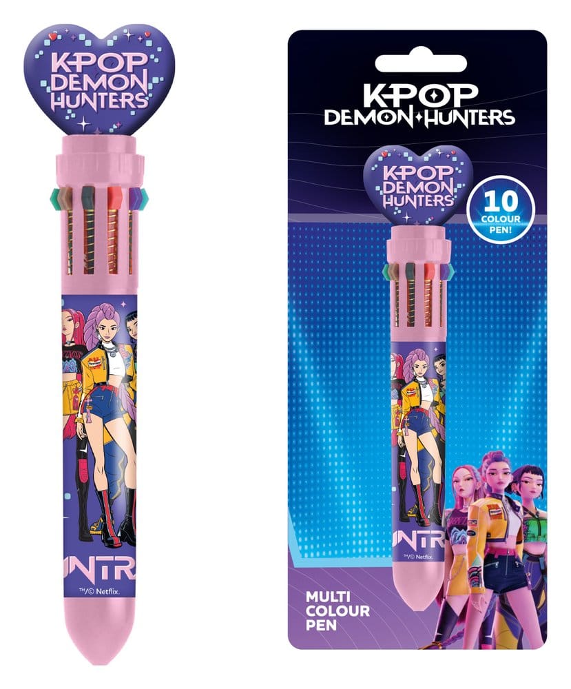 KPop Demon Hunters stylo multicolore Hunter/X présentoir (8)
