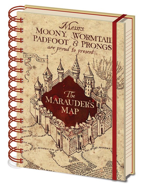 Harry Potter cahier à spirale A5 Marauders Map