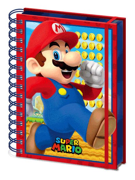 Super Mario cahier à spirale A5 Wiro 3D Mario