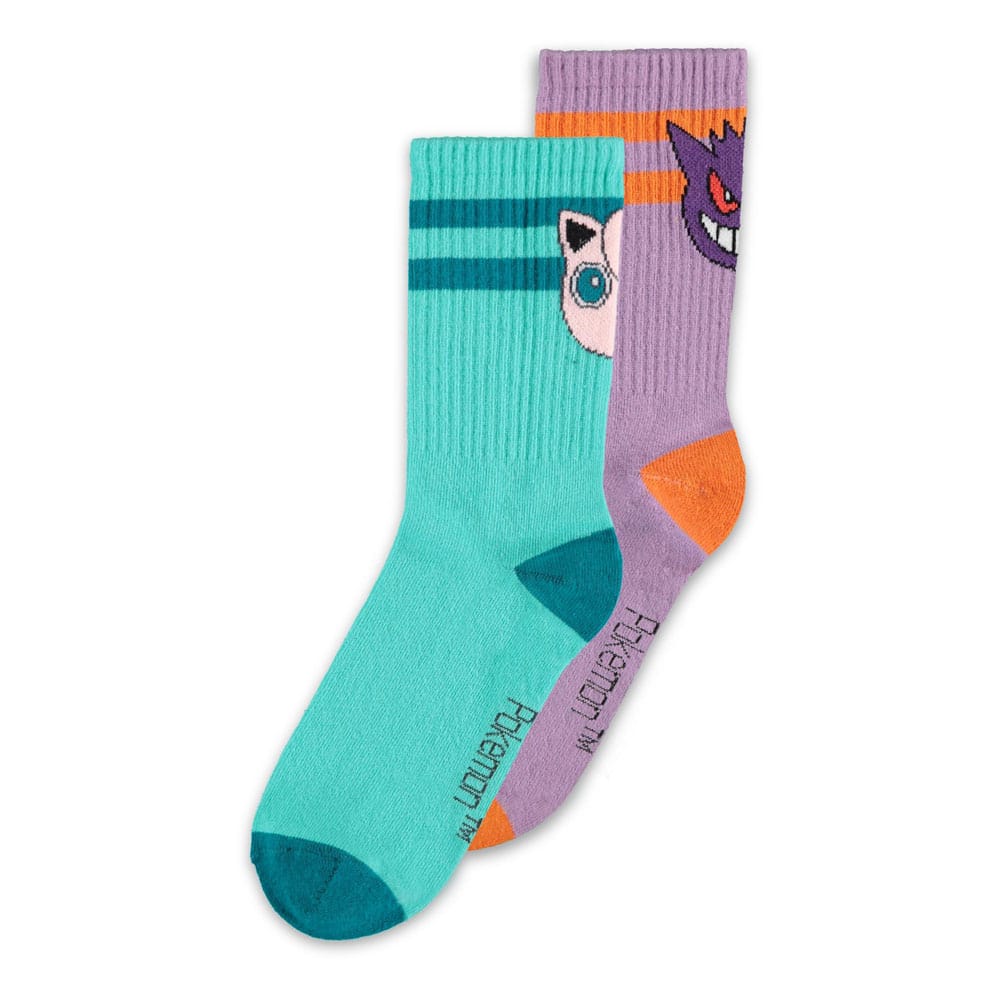 Pokémon pack 2 paires de chaussettes Heads Grey 39-42