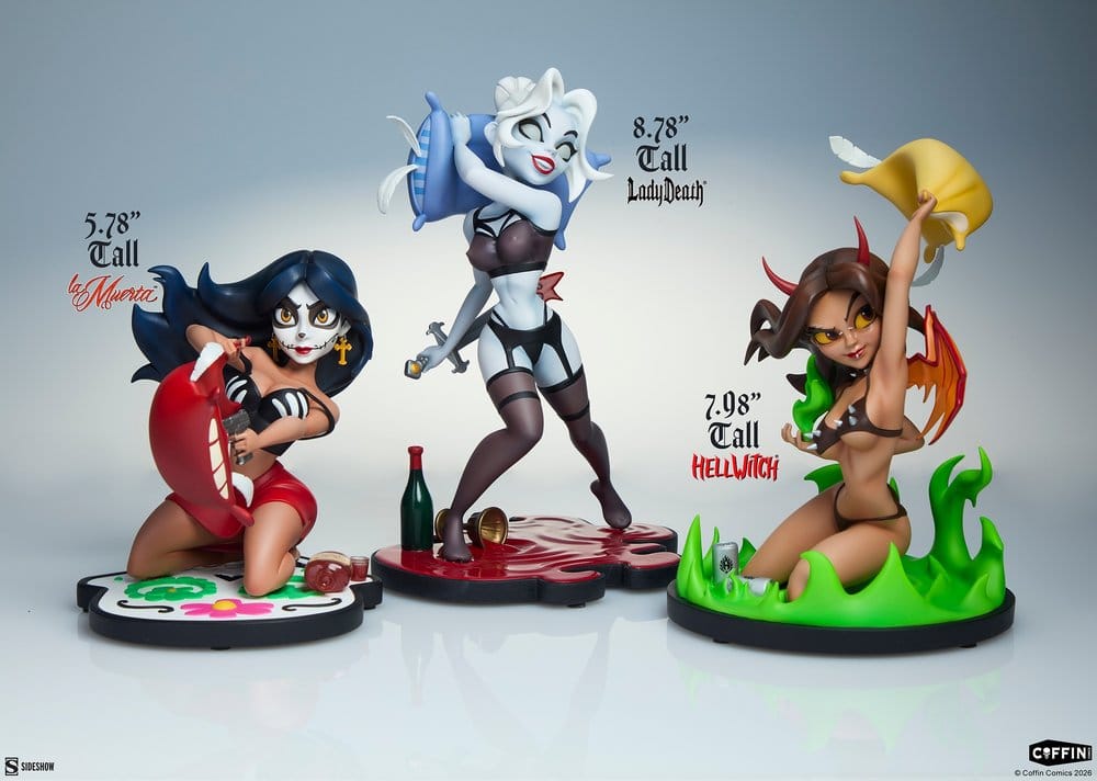Coffin Comics Set de Statuettes de Designer Sleepover In Hell
