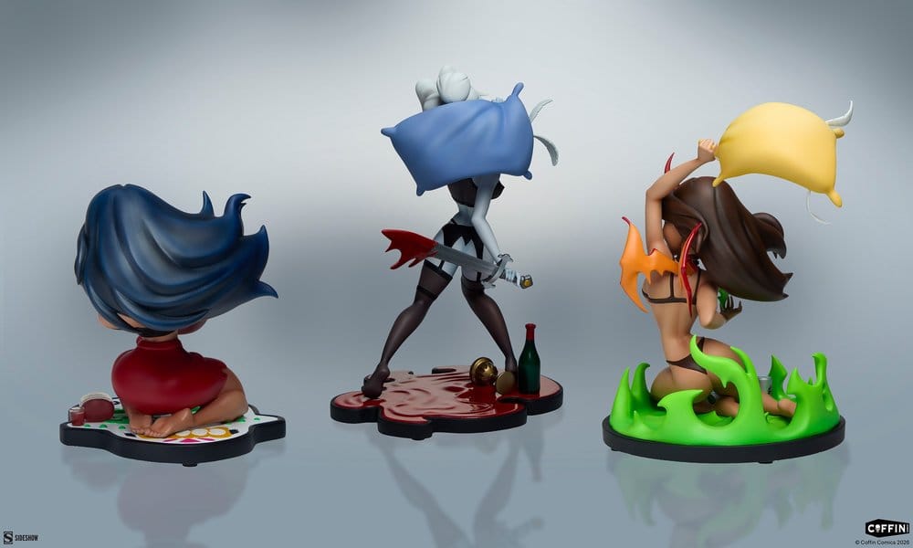 Coffin Comics Set de Statuettes de Designer Sleepover In Hell