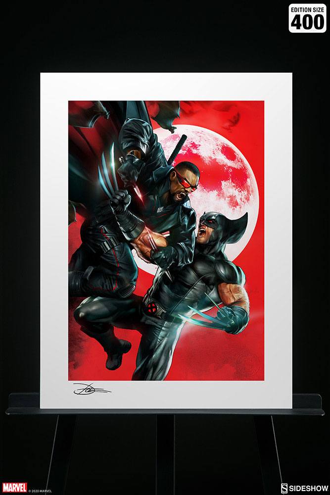 Marvel impression Art Print Wolverine vs Blade 46 x 61 cm - non encadrée