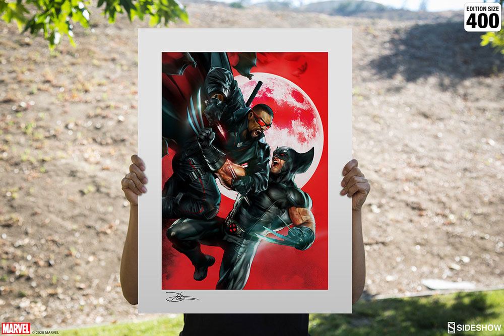 Marvel impression Art Print Wolverine vs Blade 46 x 61 cm - non encadrée