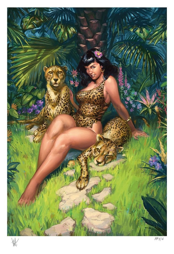Bettie Page impression Art Print Jungle Bettie 46 x 61 cm - non encadrée