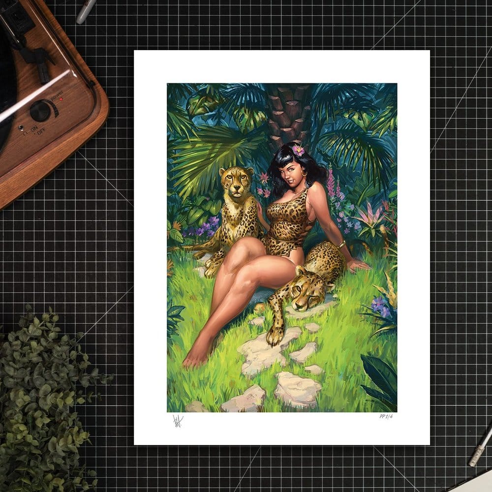 Bettie Page impression Art Print Jungle Bettie 46 x 61 cm - non encadrée