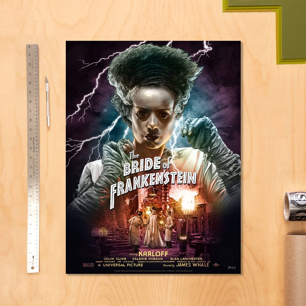La Fiancée de Frankenstein Art Print Bride of Frankenstein (Color Variant) by Ruiz Burgos 61 x 46 cm - non encadrée