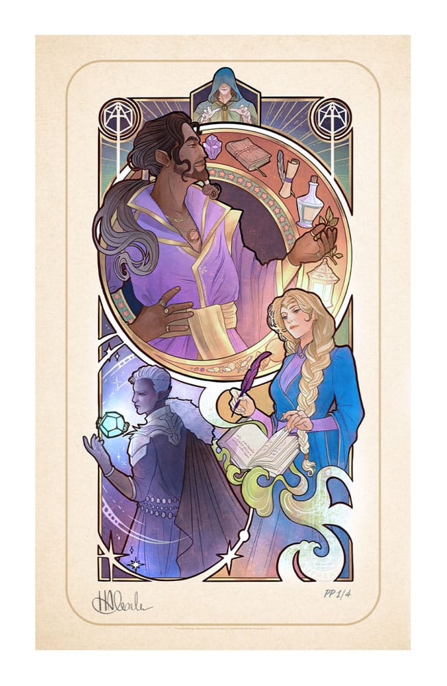 Critical Role impression Art Matthew Mercer: 10th Anniversary Art Nouveau Illustrations 46 x 28 cm - non encadrée