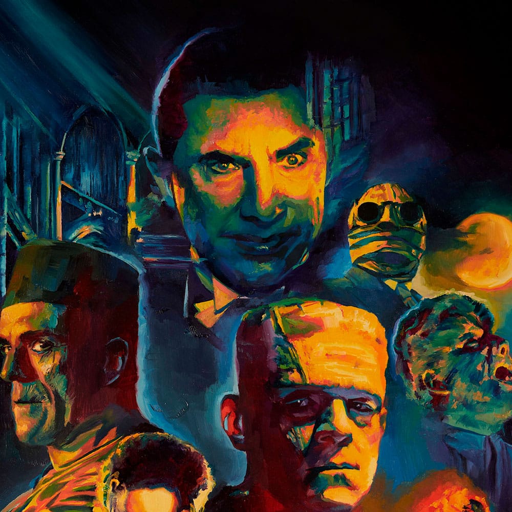 Universal Monsters Art Print Collage by Chris Valentine 61 x 46 cm - non encadrée