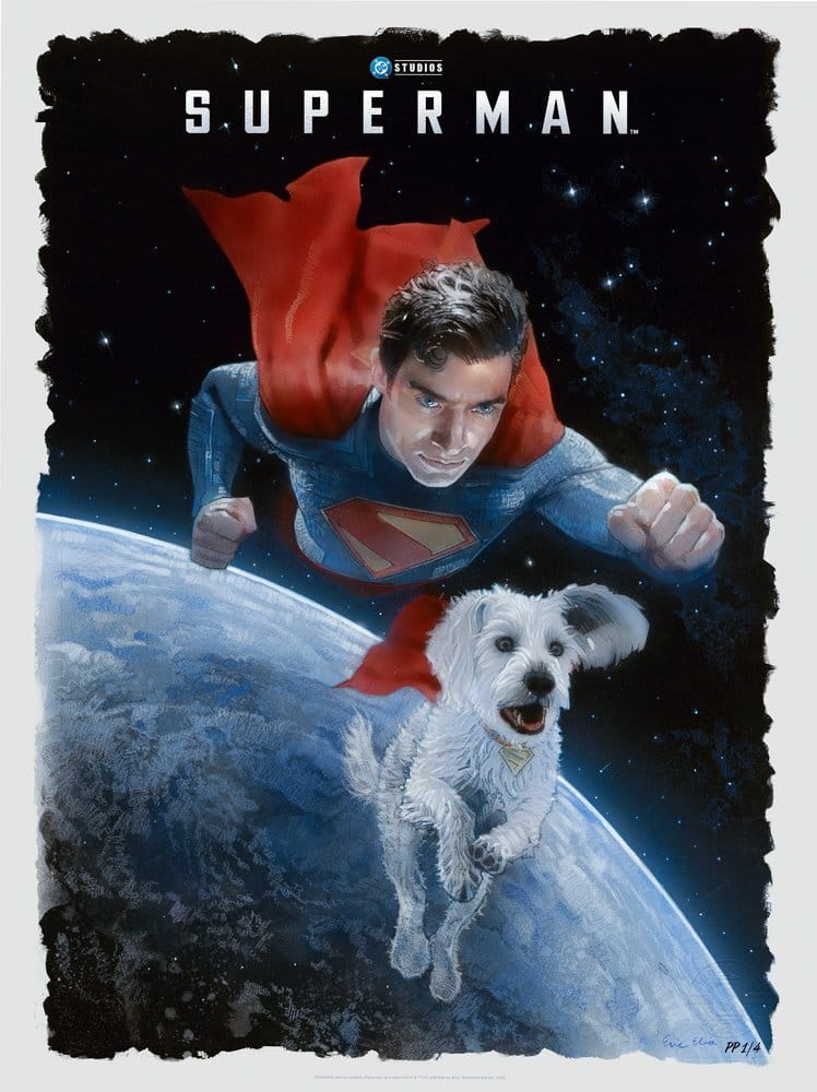 DC Comics impression Art Print Superman and Krypto 46 x 61 cm - non encadrée