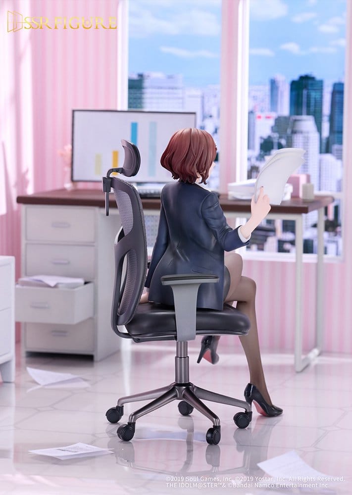 The Idolmaster Shiny Colors x Mahjong Soul figurine PVC 1/7 Madoka Higuchi Effortless Work Ver. 21 cm