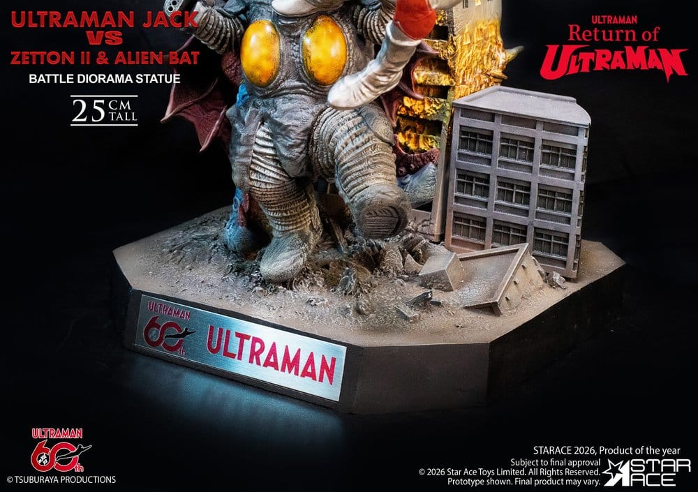 Return of Ultraman statuette 1/8 Ultraman Jack vs Zetton II & Alien Bat Battle scene 25 cm